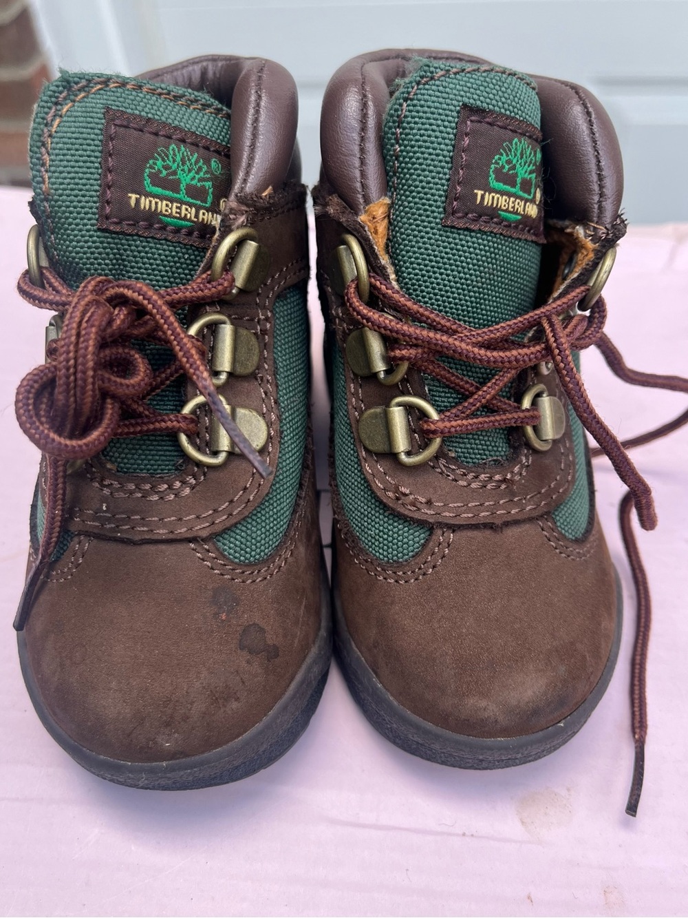 Timberland Toddler Brown & Green Casual Hiking Boots size 6